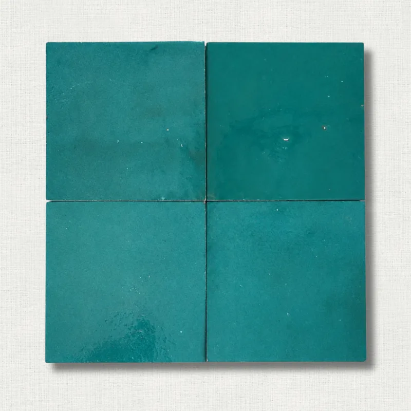 Zellige artisanal Turquoise Profond